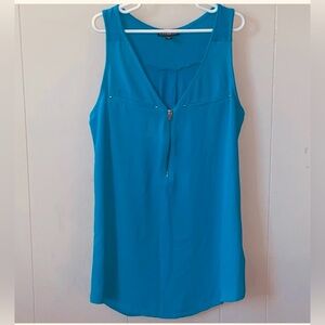 Express V deep plunge Quarter Zip Sleeveless Rayon top Size XS